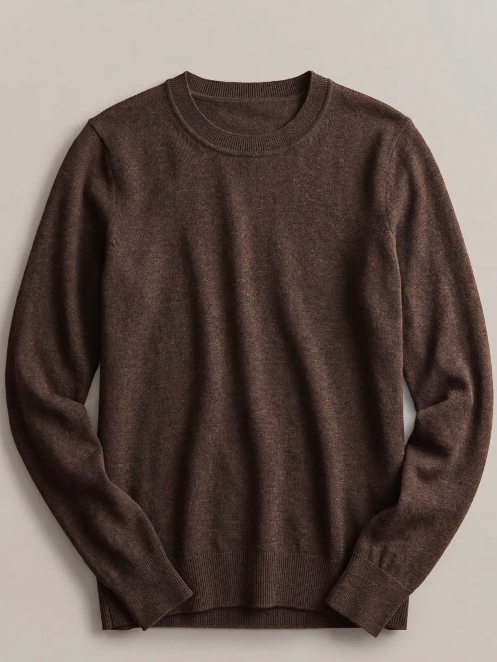 Quince Womens Crewneck Sweater in Chocolate Brown Size M Cotton/Cashmere